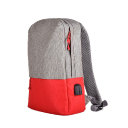 Рюкзак "Beam", серый/красный, 44х30х10 см, ткань верха: 100% полиамид, подкладка: 100% полиэстер (серый, красный)